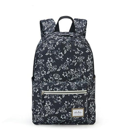 Black Floral Print Backpack